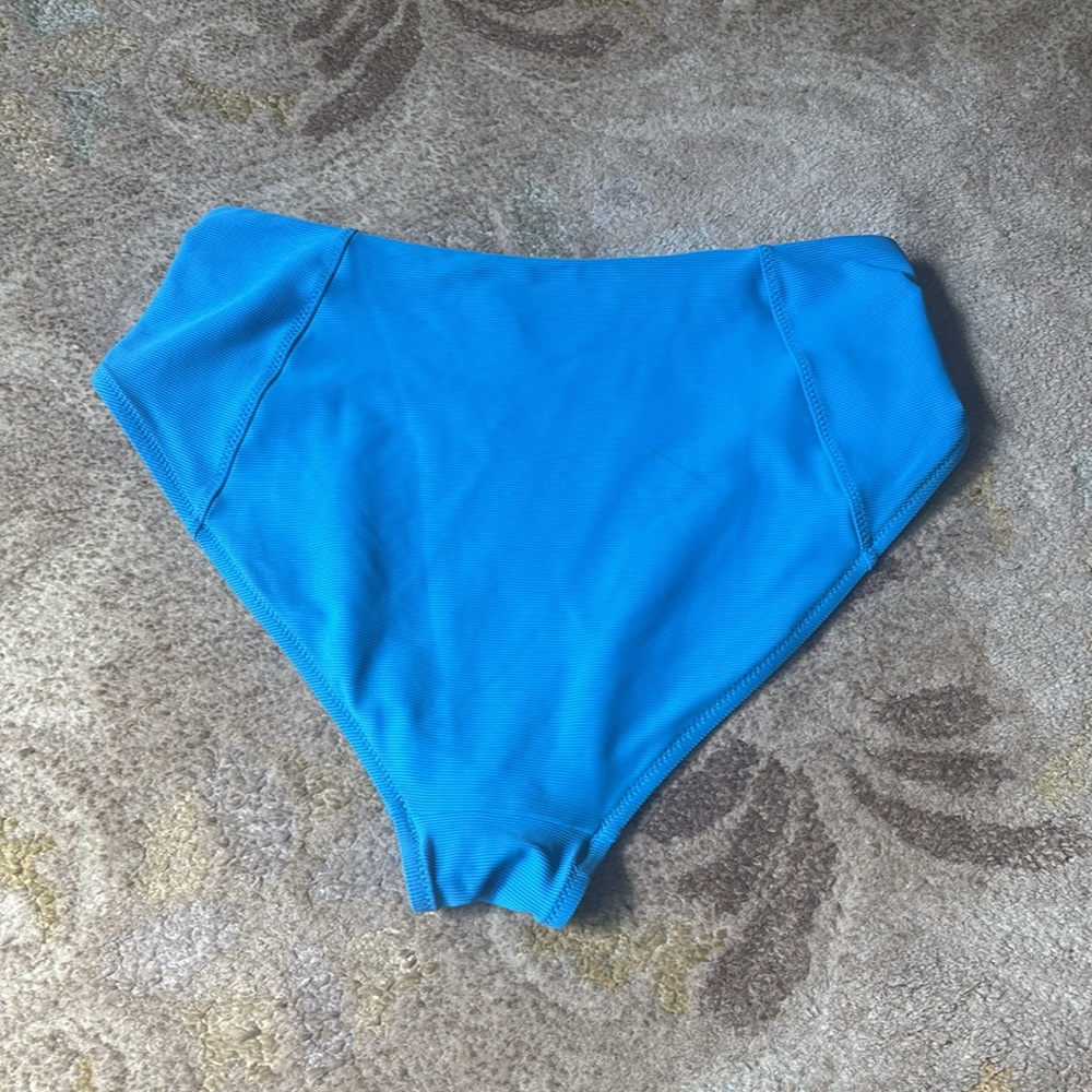 Athleta Bright Blue High-Waist Bikini Bottoms